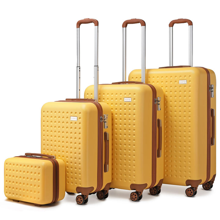 KONO Koffer Trolley Gross Hartschalenkoffer Reisekofferset Koffer Kofferset Gepäck Rollkoffer Schlos