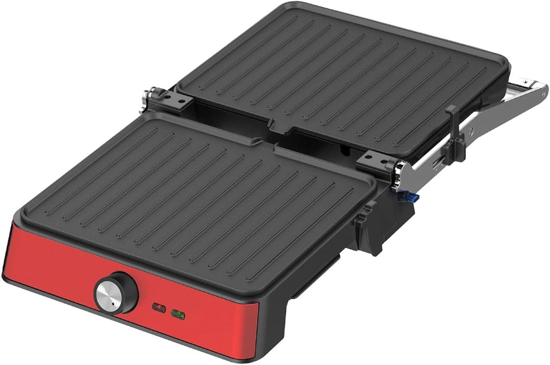 Westinghouse Retro Kontaktgrill mit 180°-Öffnung, Sandwichmaker mit Cool-Touch Griff & Höhenverstell