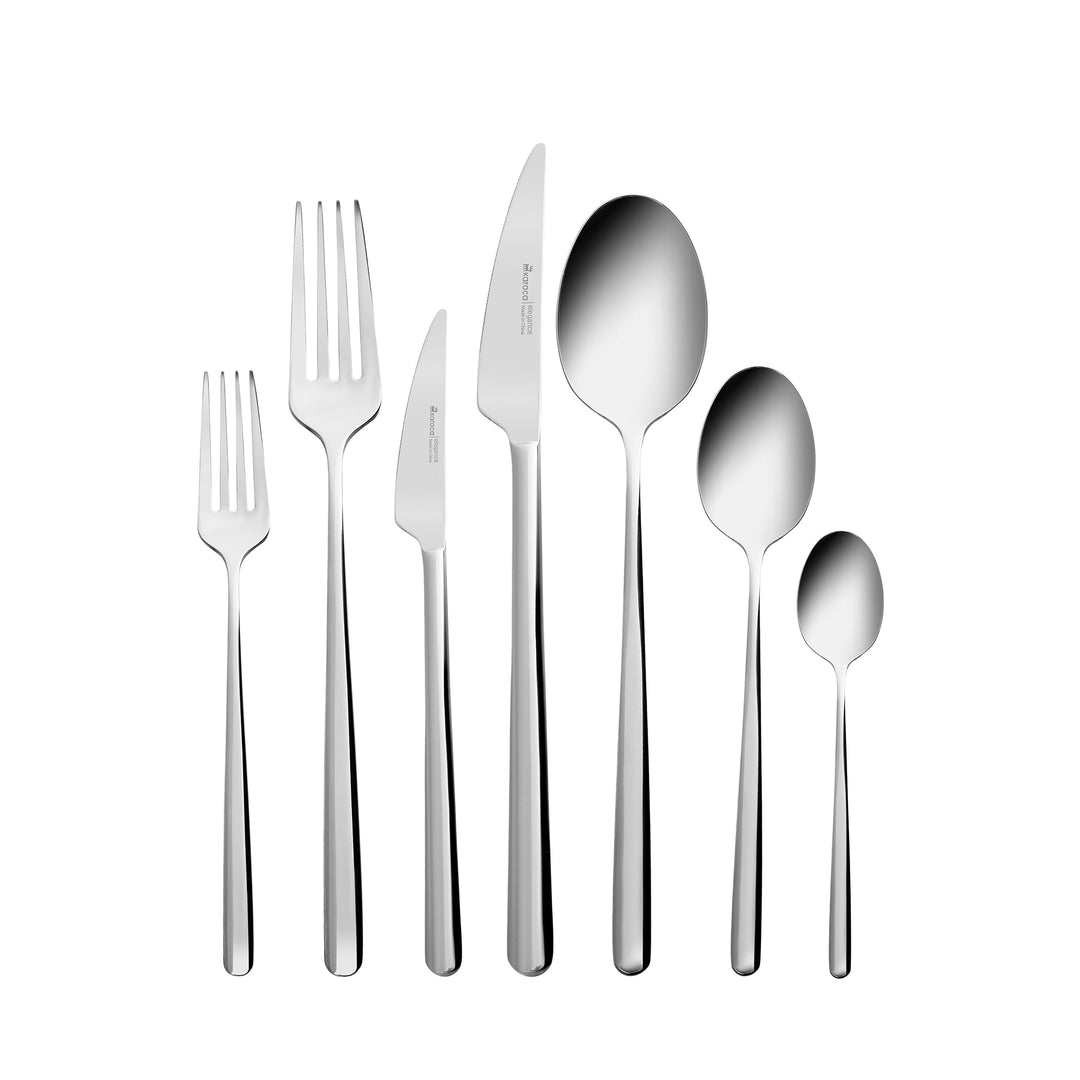 Karaca Boreas 84-tlg 18/10 Edelstahl Besteck Set für 12 Personen Modern, Silber Luxe Messer, Gabeln