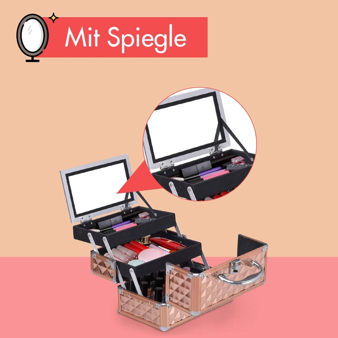 DREAMADE Kosmetikkoffer Mini, Schminkkoffer Make-up Multikoffer, Beauty Case, Make-up Box Kosmetikka