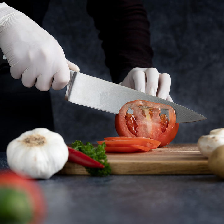HEISO Kochmesser - handgeschmiedet in Solingen - rostfreie 21cm Klinge - Chefmesser mit extremer Sch