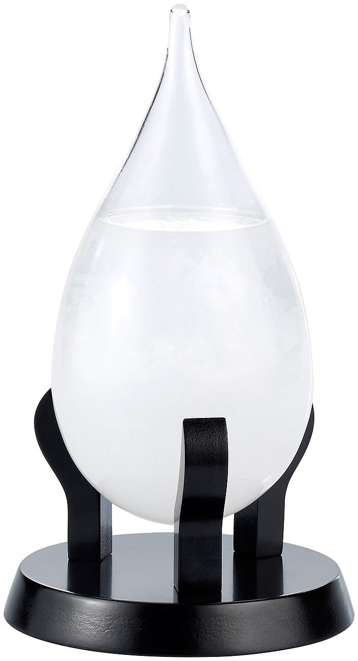 Carlo Milano Sturmglas Barometer: Modernes Fitzroy-Sturmglas in Tropfenform, 22cm (Sturmglas zur Wet