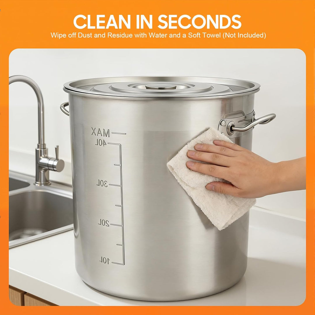 Gastronomie Kochtopf Suppentopf,35L/50L/70L/100L Edelstahl Kochtöpfe,Suppentopf mit Deckel,Grosser T