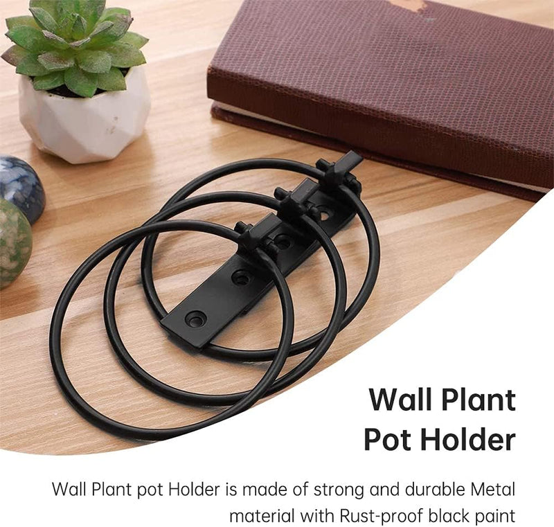 3 Stück Blumentopf Wandhalterung,Faltbarer Blumentopfhalter Wand, Metall Blumentopfhalter Blumentopf