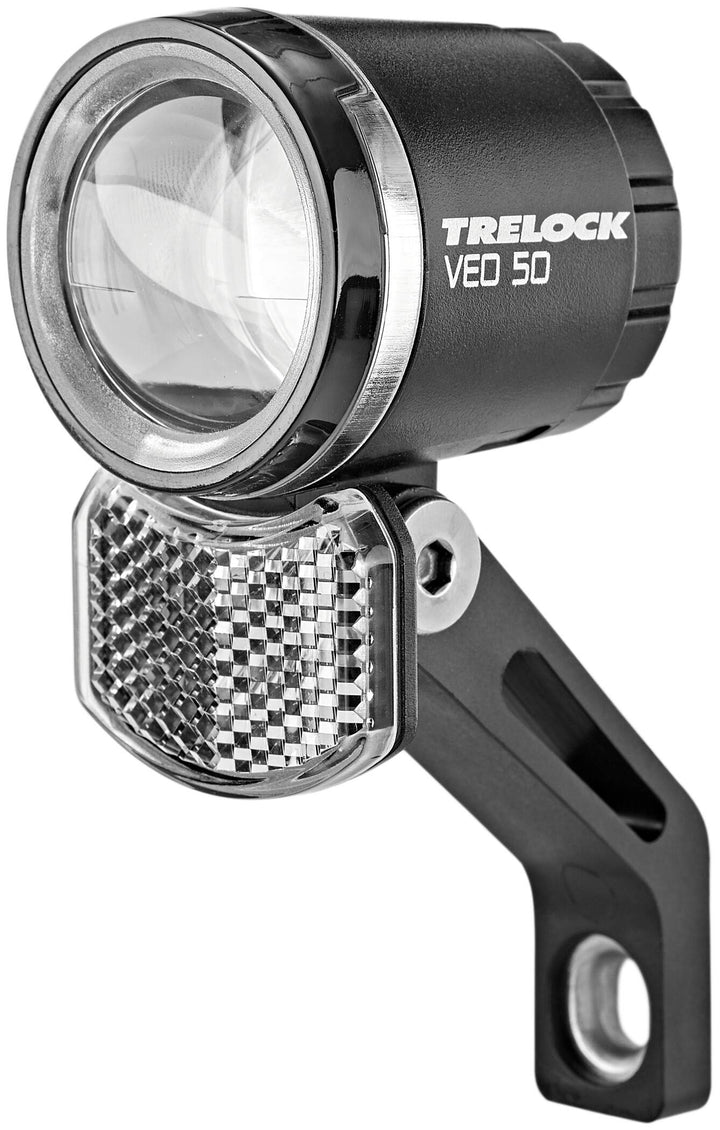Trelock Unisex – Erwachsene LED-Scheinwerfer Bike-i Veo 50, Schwarz, Unisize