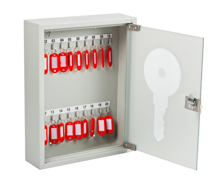 ProfiOffice OfficeForce® Schlüsselkasten mit Glastür, 20 Schlüssel (20084), 20 Schlüssel