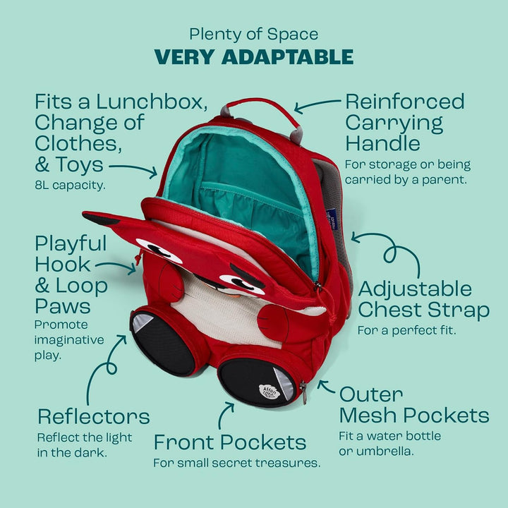 Affenzahn Kinderrucksack Grosser Freund | Kindergartenrucksack für Kinder von 3 bis 5 Jahren mit fun