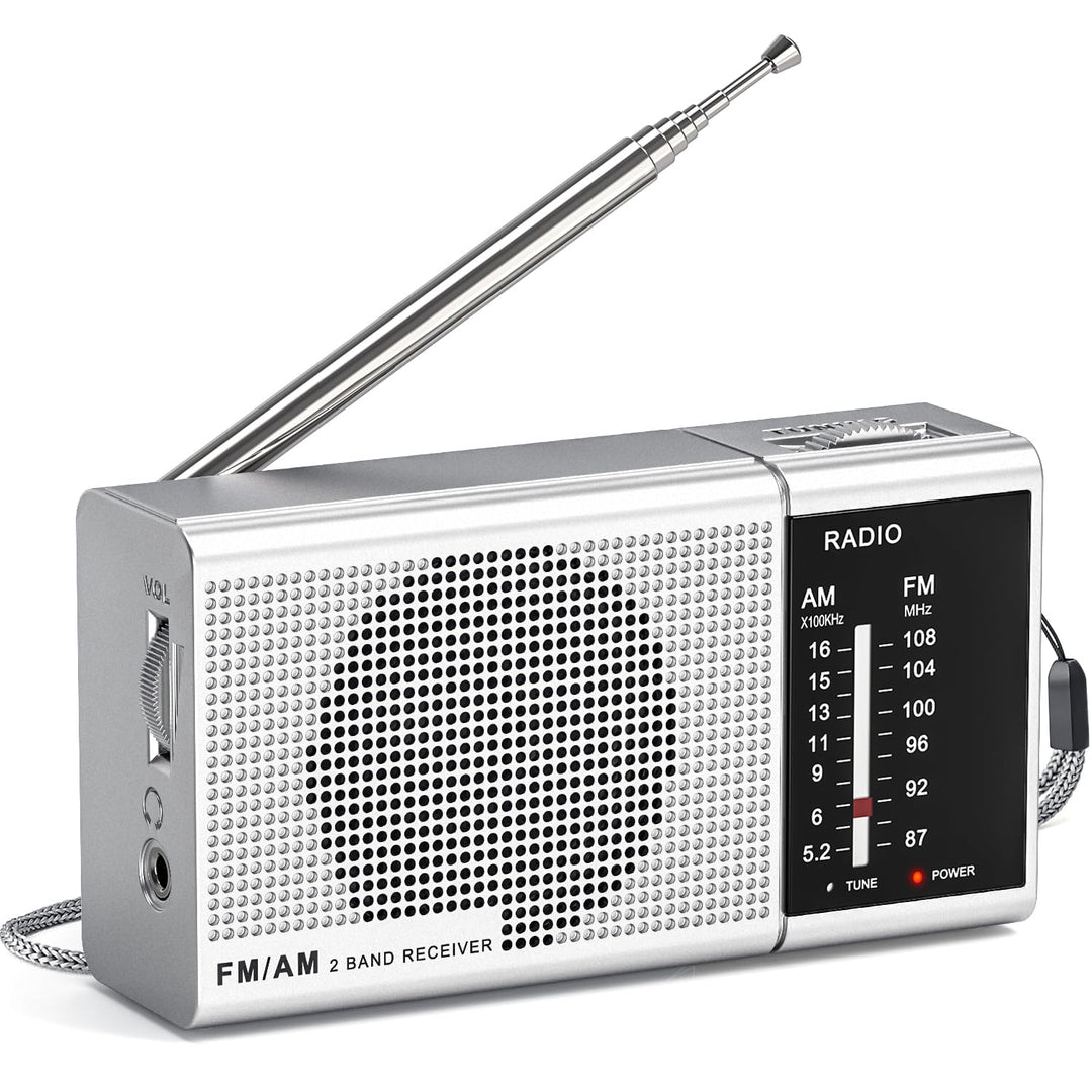 Tendak Klein Radio Batteriebetrieben AM FM, Transistorradio Tragbares Radio mit Grossartiger Empfang