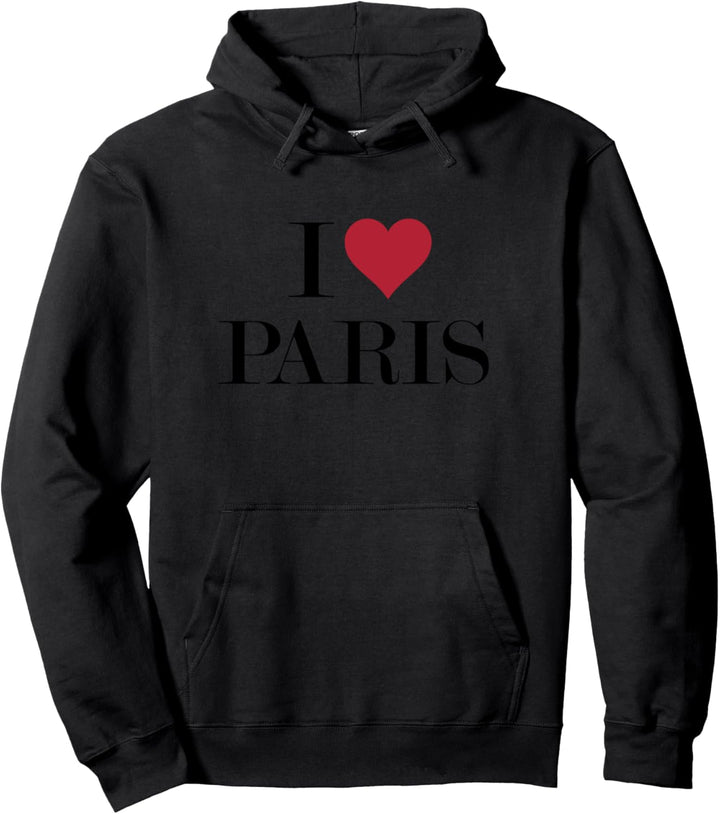 I Love Heart Paris France Pullover Hoodie