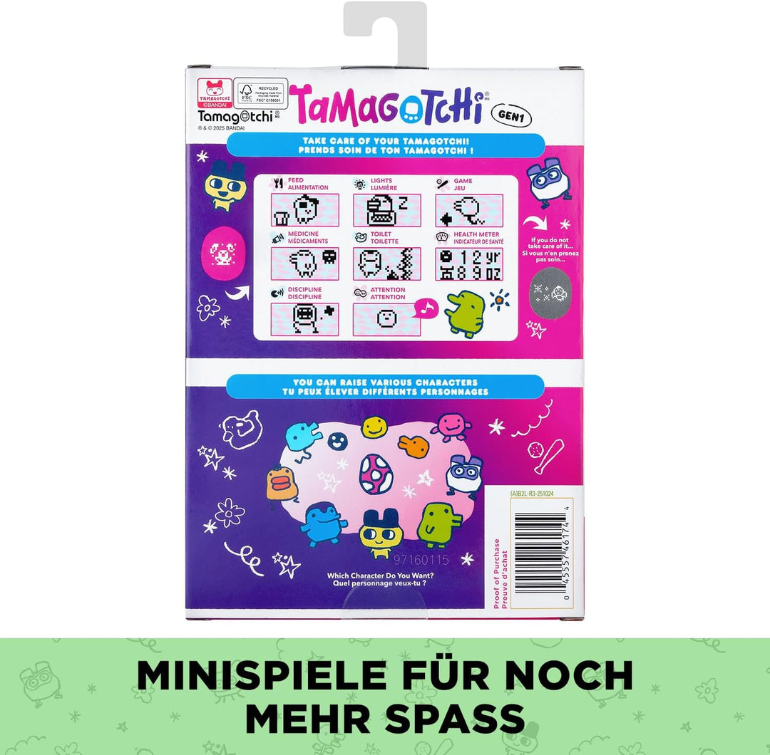 Bandai – Tamagotchi Original – Yummy – Elektronisches Virtuelles Haustier mit LCD‑Bildschirm auf Deu