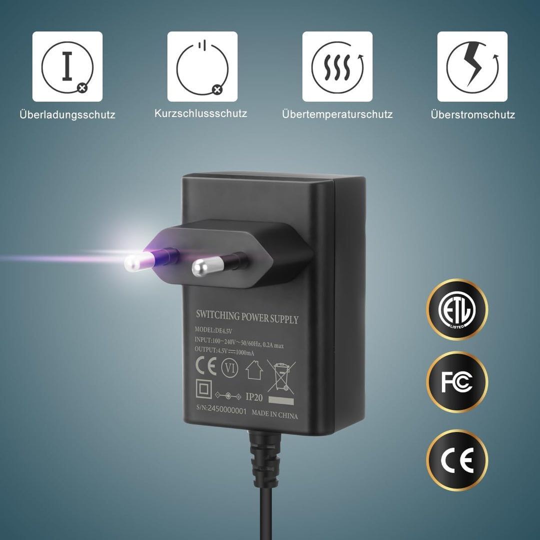 Lenink 4.5V Batterieadapter Netzteil Batterieersatz für 3 Stück AA Batterien z.B. kompatibel mit AVM