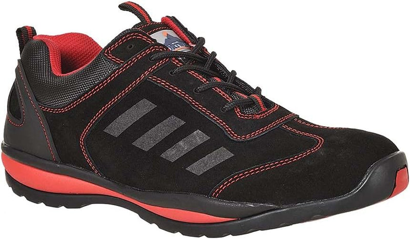 Portwest Steelite Lusum Sicherheits-Trainer S1P HRO, Grösse: 43, Farbe: Rot, FW34RER43 43 EU Rot, 43