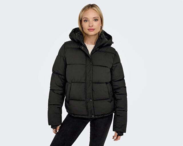ONLY female Daunenjacke Stehkragen Steppjacke L Schwarz, L Schwarz