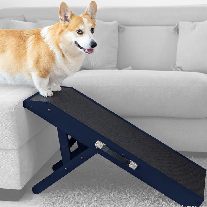 Hunderampe - Hundetreppe für kleine Hunde und grosse Hunde - Für Bett und Sofa - Birkenholz - 5 Edle