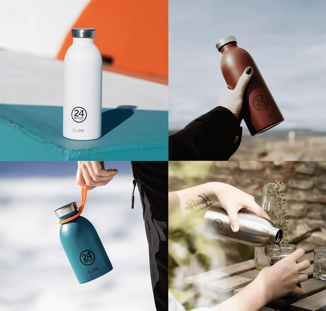 24 BOTTLES - Clima Bottle 0,85 L - Stone Finish - Dusty Pink (24B446) 850 ml Dusty Pink, 850 ml Dust