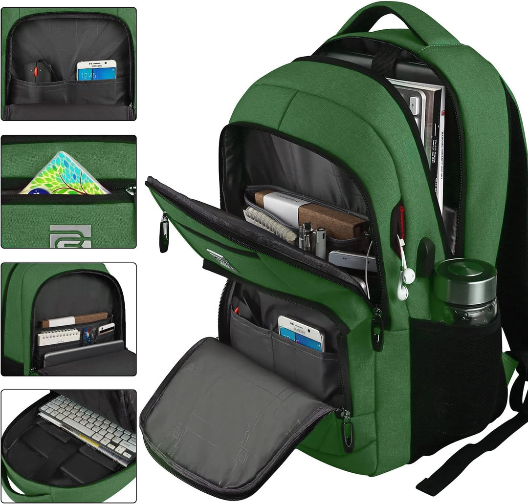 marcello Laptop Rucksäcke mit USB-Ladeanschluss Herren Damen für Arbeit Schule Uni Schulrucksack für