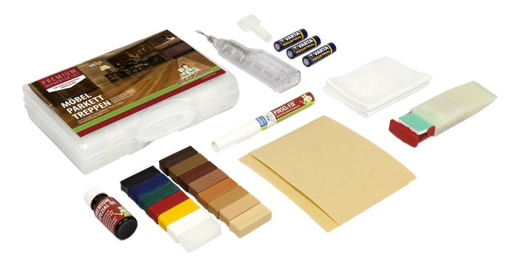 Picobello G61412 Holz Reparatur Set (Premium) -Parkett Laminat Möbel Treppen-für geölte Oberflächen