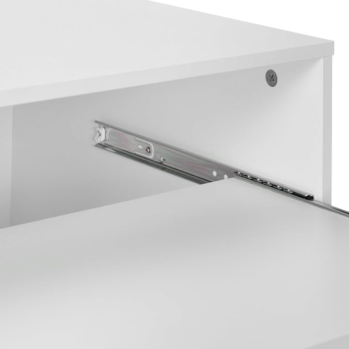 Relaxdays Rollcontainer mit 2 Fächern & Tastaturauszug, Druckertisch mit Rollen, HBT: 74 x 60 x 48 c