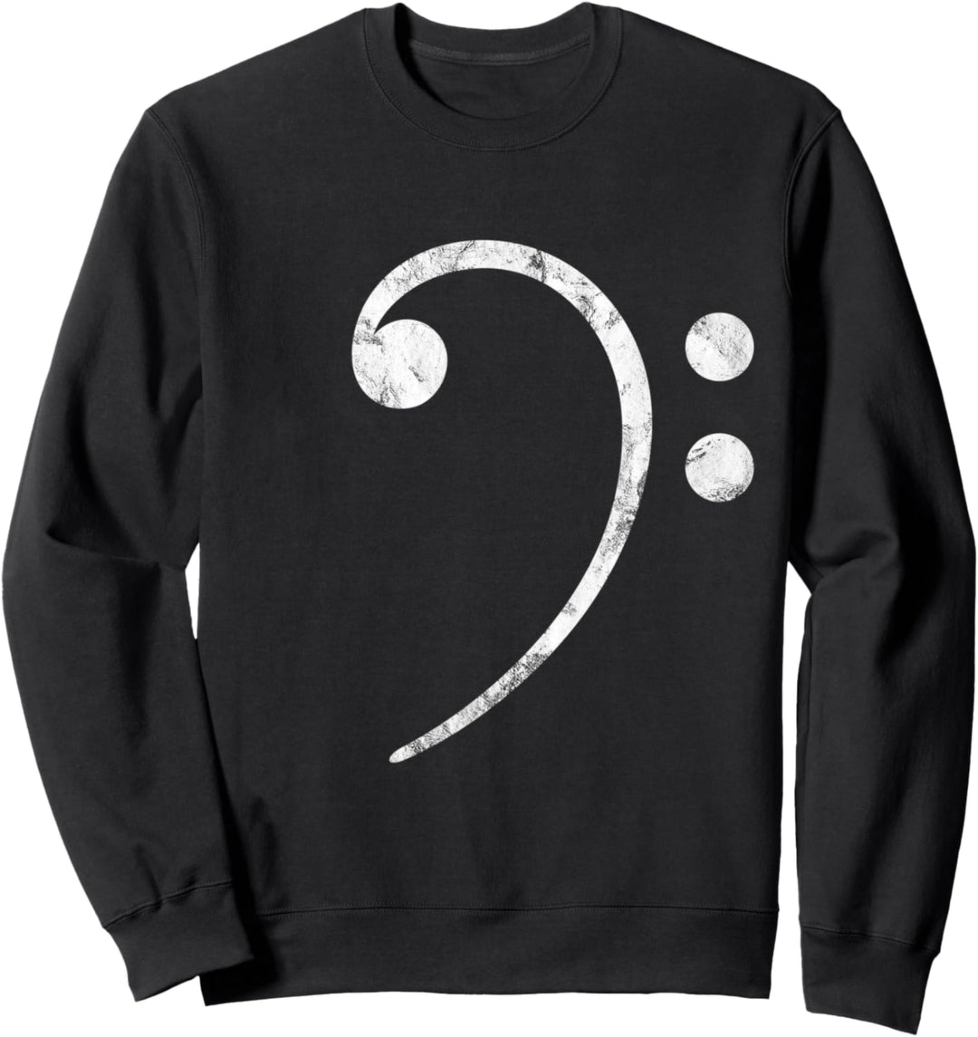 Bassschlüssel Musik Symbol Bassist Musiknoten Band Musiker Sweatshirt