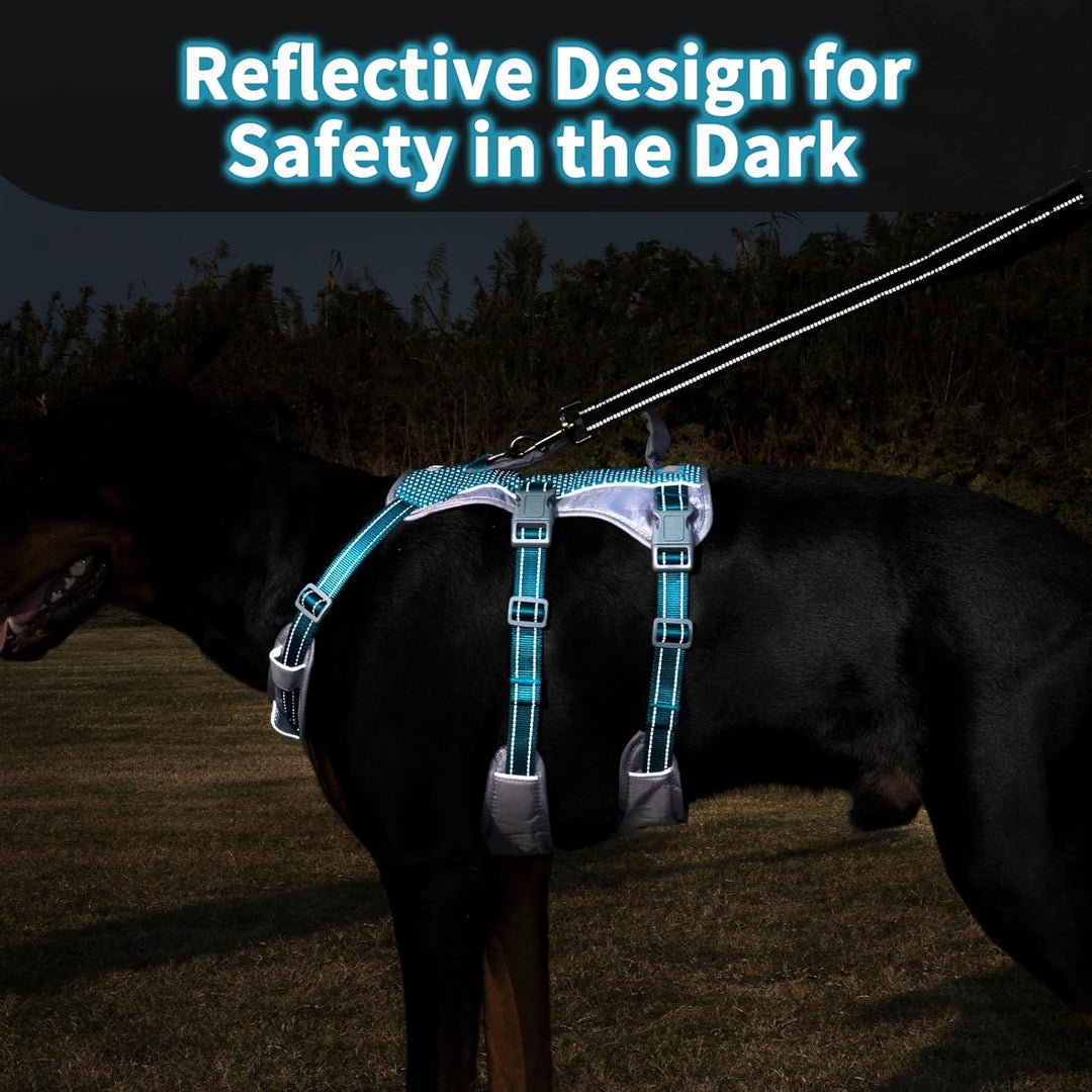 Huntboo Sicherheitsgeschirr Hund Ausbruchsicher, Panikgeschirr für Hunde, Reflektierendes Geschirr H