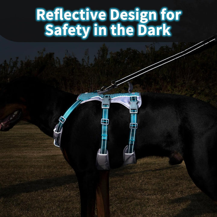 Huntboo Sicherheitsgeschirr Hund Ausbruchsicher, Panikgeschirr für Hunde, Reflektierendes Geschirr H