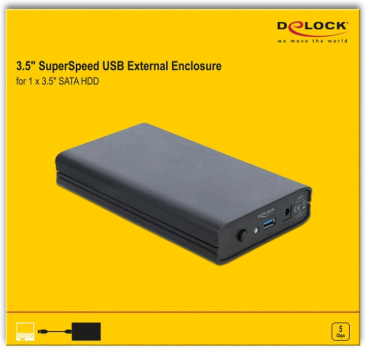 Delock Externes Gehäuse für 3.5" SATA HDD mit SuperSpeed USB (USB 3.1 Gen 1)