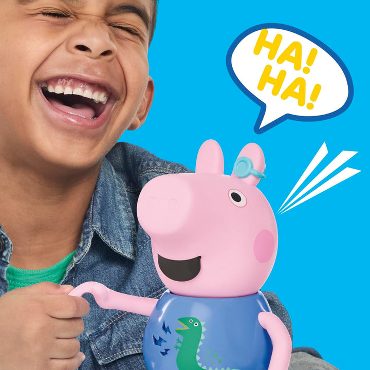 Peppa Pig Witz- und Singspass Schorsch, 20 cm grosse Figur, musikalisches Spielzeug mit mehr als 50