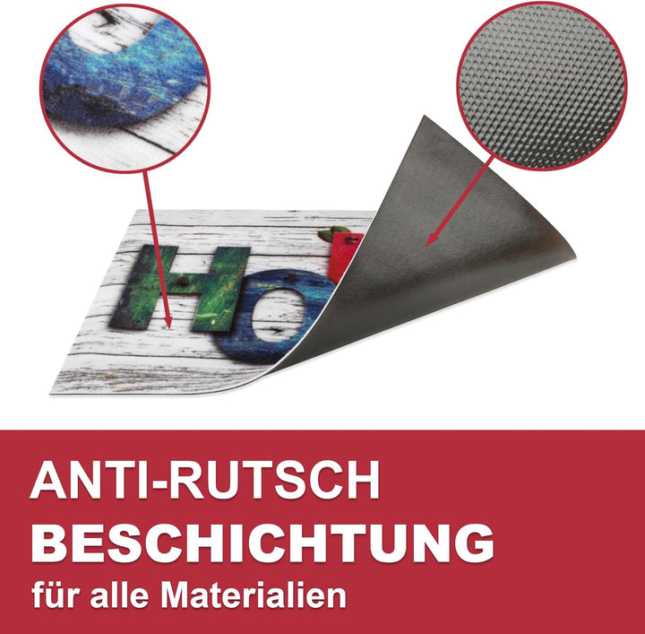 Fussmatte in vielen Schmutzfangmatte ist für Innen- & Aussenbereich geeignet | Fussabtreter saugt si