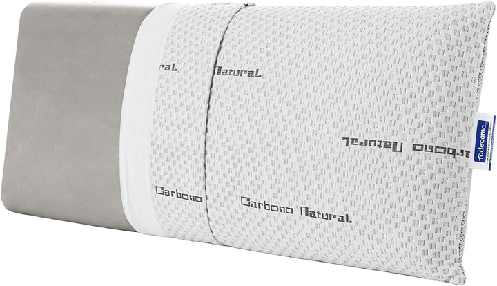 Todocama Viskoelastisches Kopfkissen, natürlicher Kohlenstoff Pack de 2 unidades - 70 cm, Pack de 2