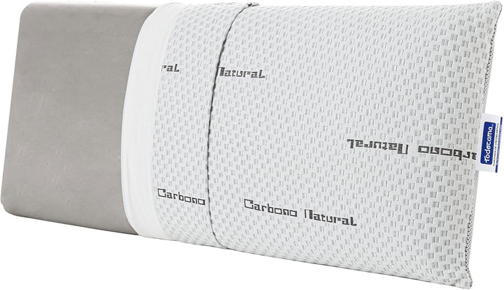 Todocama Viskoelastisches Kopfkissen, natürlicher Kohlenstoff Pack de 2 unidades - 70 cm, Pack de 2
