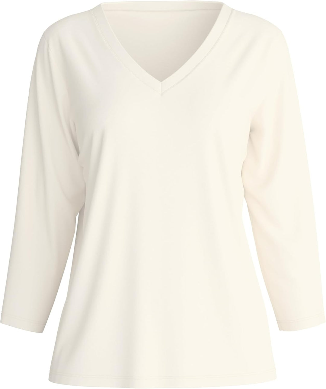 CALIDA Favourites Langarmshirt Damen, aus 100% Baumwolle, Dicker, wärmender Stoff 32-34 Charm Cream,