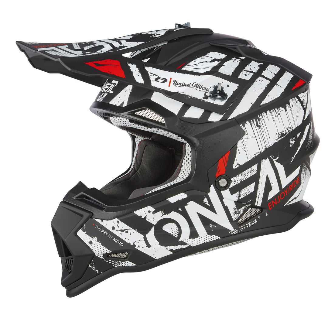O'NEAL Unisex – Erwachsene 2srs Helmet Glitch V.23 Helm M Schwarz/Weiss, M Schwarz/Weiss