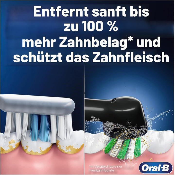 Oral-B PRO 3 3000 Elektrische Zahnbürste/Electric Toothbrush, 2 CrossAction Aufsteckbürsten, mit 3 P