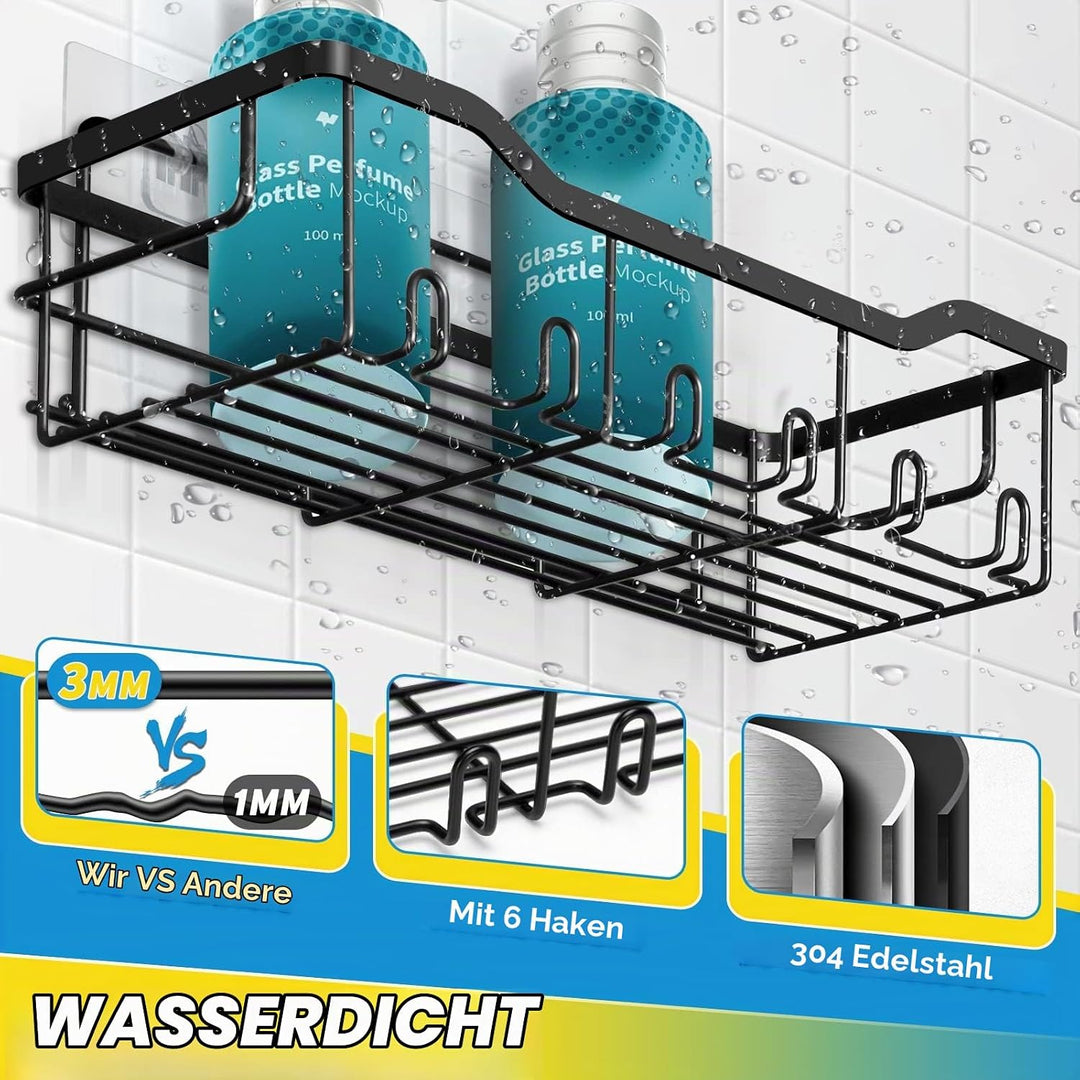 Duschablage Ohne Bohren, 5 Stück Badezimmer Organizer, Duschregal Ohne Bohren, Bad Organizer Badezim