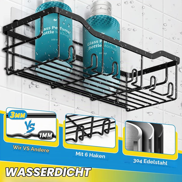 Duschablage Ohne Bohren, 5 Stück Badezimmer Organizer, Duschregal Ohne Bohren, Bad Organizer Badezim