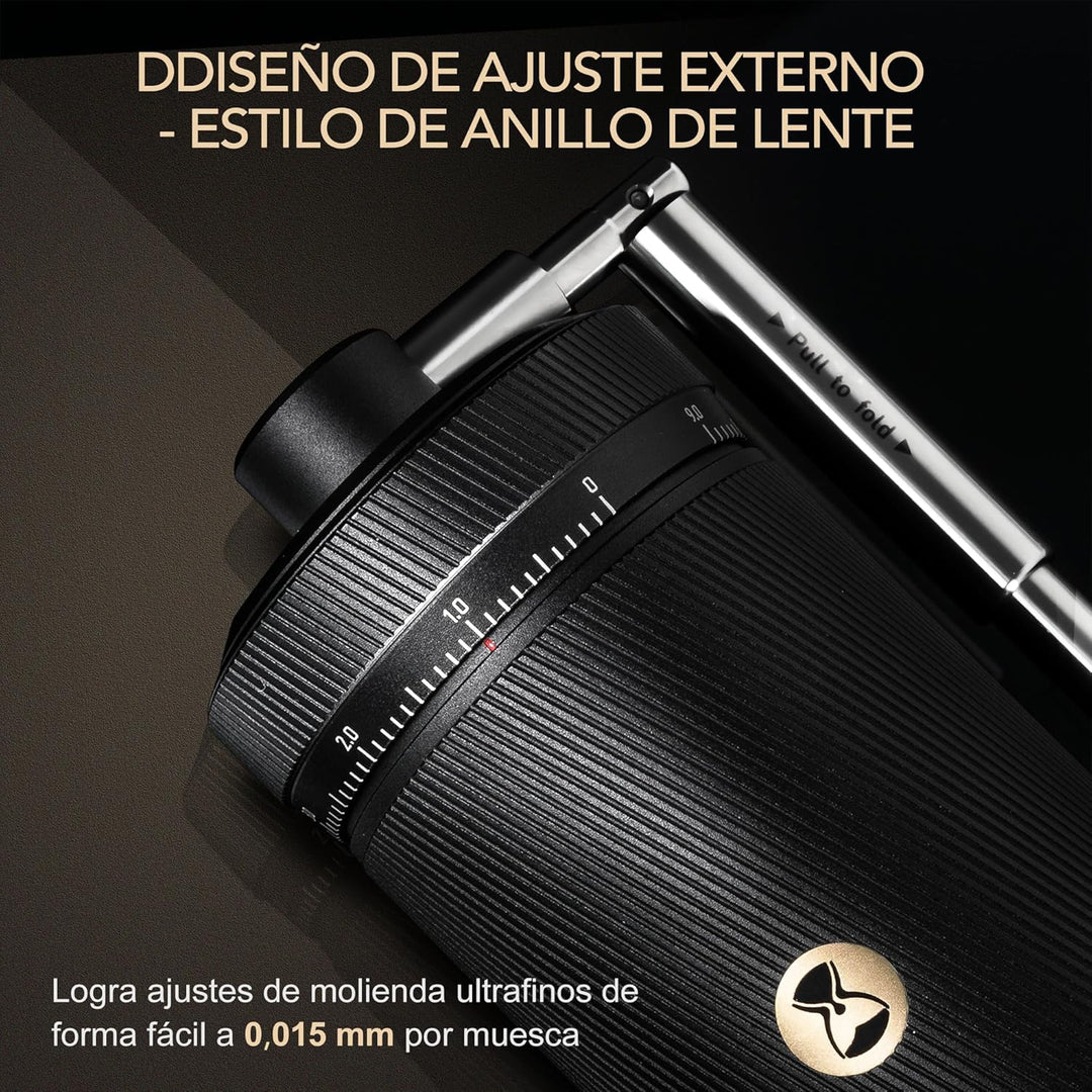 TIMEMORE Chestnut S3 Manual Kaffeemühle, mit numerischer externer Einstellung, Vollmetallgehäuse und