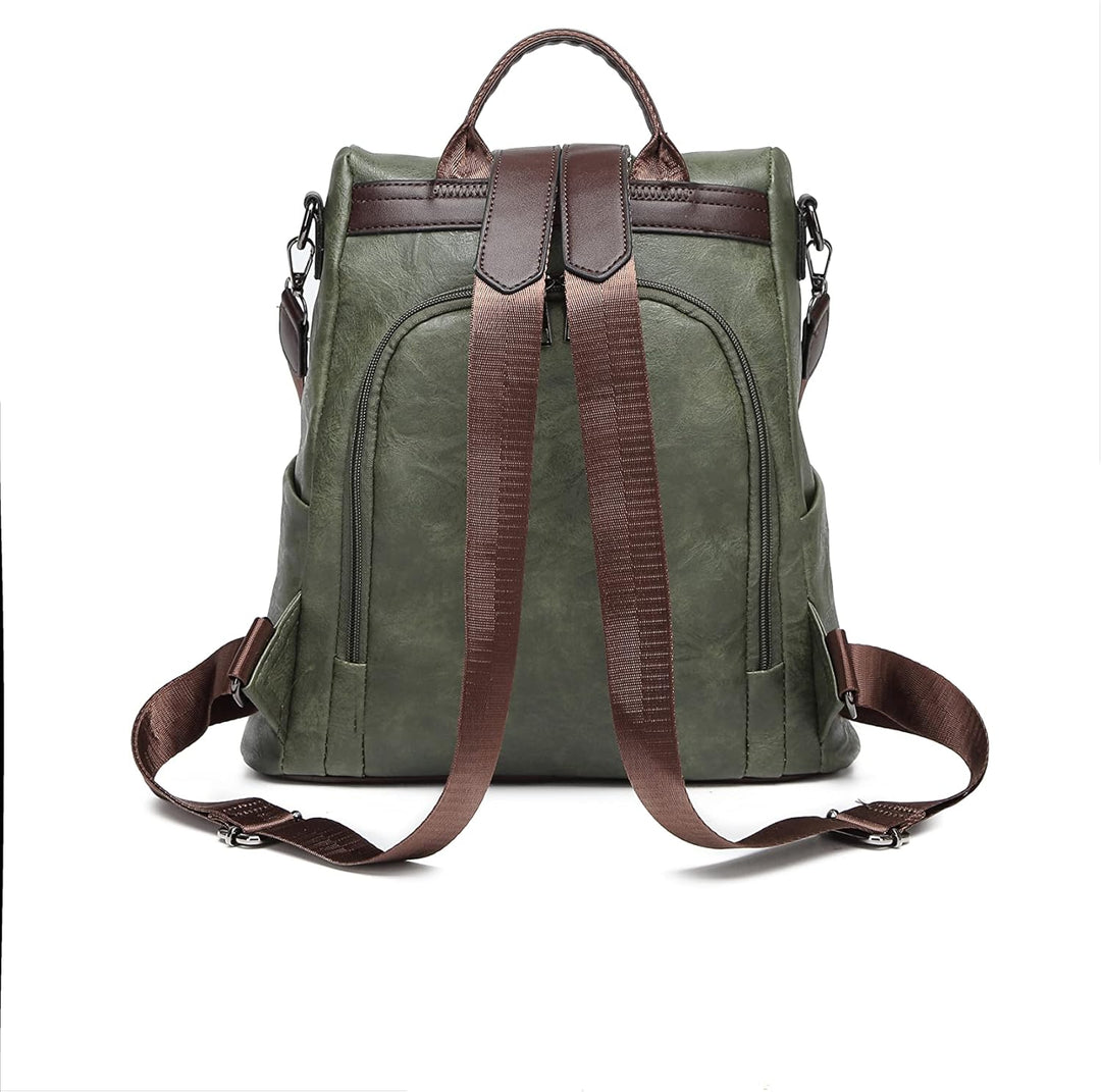 shepretty Damen Rucksack Anti Diebstahl Umhängetasche Multifunktions Schultaschen 099-0298pu-grün, 0