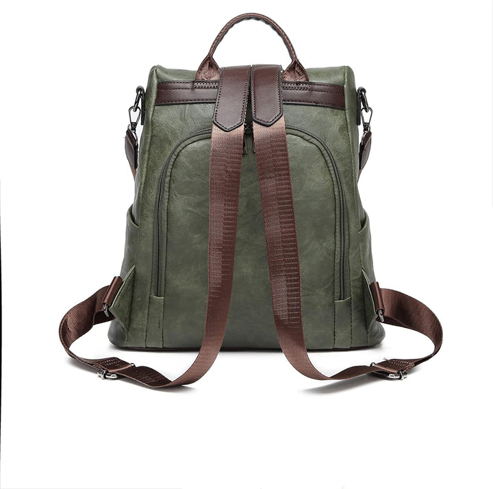 shepretty Damen Rucksack Anti Diebstahl Umhängetasche Multifunktions Schultaschen 099-0298pu-grün, 0