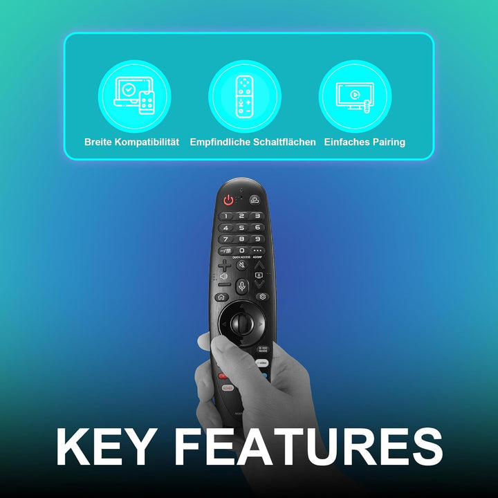 Ersatz für LG Magic Remote MR19BA/MR20GA mit Zeiger und Sprachfunktion Universalfernbedienung Kompat