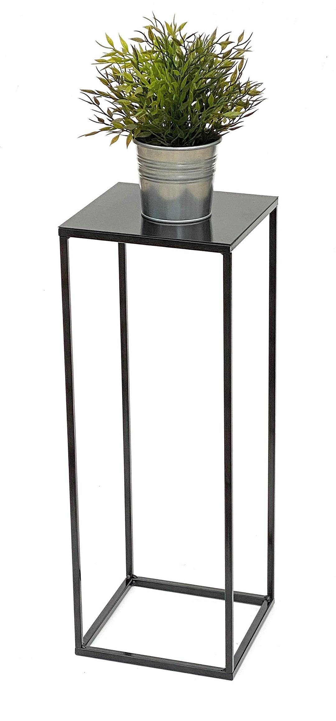DanDiBo Blumenhocker Metall Schwarz Eckig Höhe 62,5 cm Beistelltisch Blumenständer 434 Blumensäule M