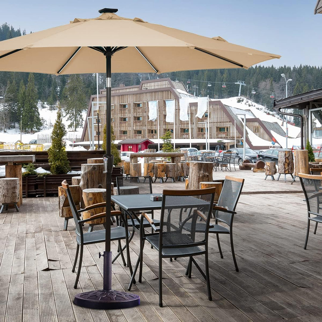 RELAX4LIFE Sonnenschirmständer, Schirmständer aus Kunstharz, Balkonschirmständer für 38/48 mm Schirm