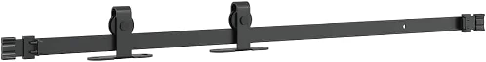 vidaXL Schiebetürbeschlag Set für Schranktüren 91 cm Karbonstahl, Schiebetürbeschlag Schrank, Schieb