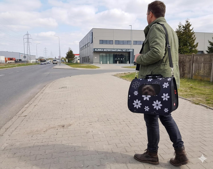 ZOLUX Transporttasche für Hund und Katze Nomad Flower M - stilvolles Design