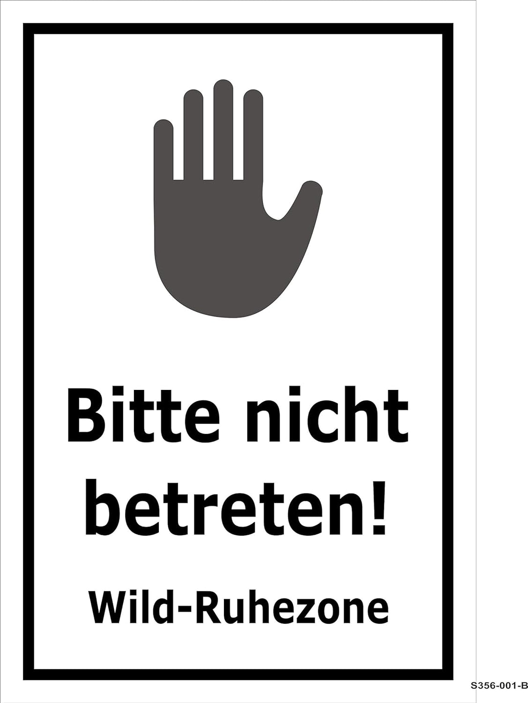 Melis Folienwerkstatt Schild Wild-Ruhezone - 60x40cm - 3mm Aluverbund – 20 VAR S00359-016-A 60x40cm