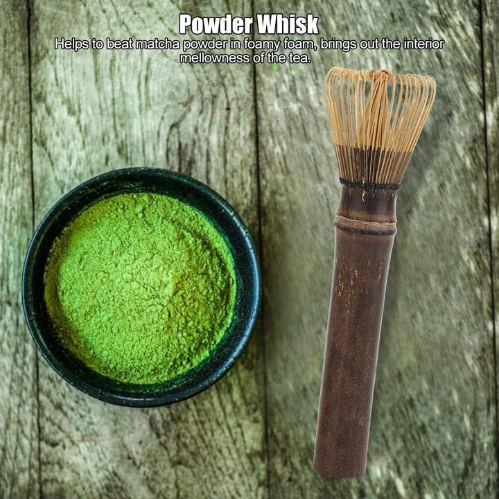 Natürlicher Matcha Schneebesen Set Chasen Matcha Grüntee Schneebesen Langgriff Puderpinsel Werkzeug