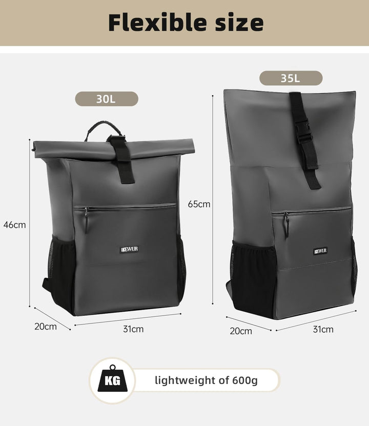 DEWUR 35L Thermo Rücksack Kühlrücksack Kühltasche Wasserdichter Picknickrücksack mit Flaschenöffner