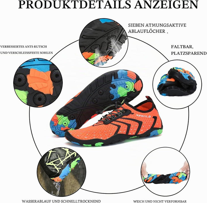 SAGUARO Badeschuhe Damen Herren Wasserschuhe Aquaschuhe Barfuss Schuhe Schnell Trocknend Strandschuh