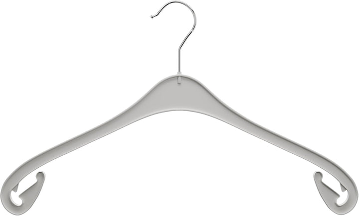 Kleiderbügel NA 43 cm - 100 Stück - aus Kunststoff- weiss - 360° drehbarer Haken - platzsparend - He