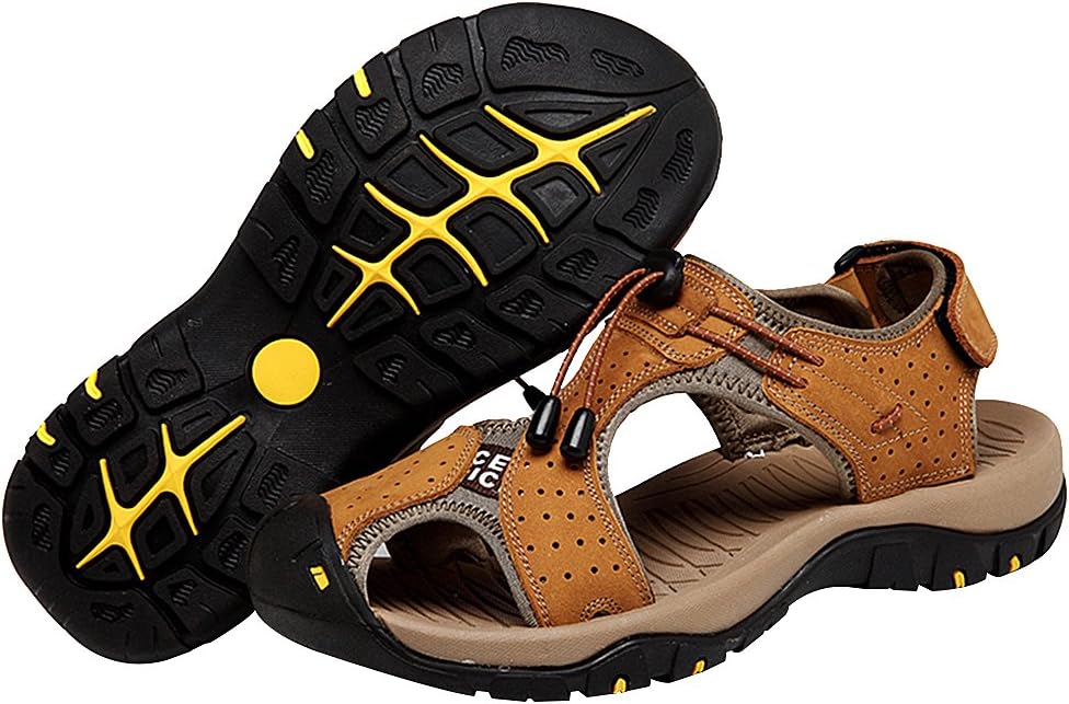 rismart Herren Closed Zu Draussen Sport Trekking Schuhe Leder Sandalen 39 EU Vortrag, 39 EU Vortrag