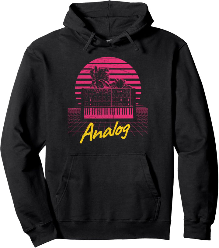 Synthesizer Analog Synth Retro Nerd Producer DJ Gear Vintage Pullover Hoodie